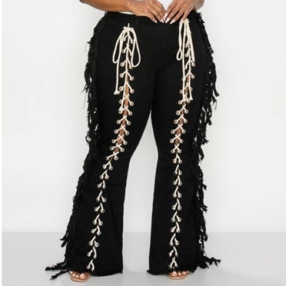 SEXY LACE UP JEANS